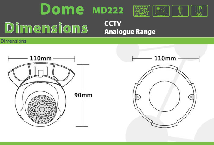 MD222 CCTV Cameras Analogue DOME Range